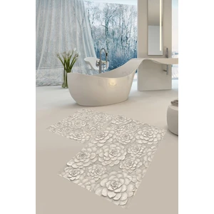 Banyo Paspası , Sünger Dolgulu Klozet Takımı, Yıkanabilir Halı, Kaymaz Taban Halı, Halı