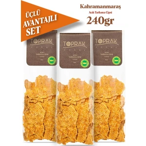 Toprak Doğal Acılı Tarhana Cips Ekonomik 3'lü Set