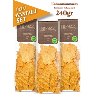 Toprak Doğal Fırınlanmış Tarhana Cips Ekonomik 3'lü Set