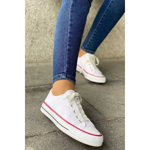 Beyaz Keten Sneaker Cnvrs Ayakkabı