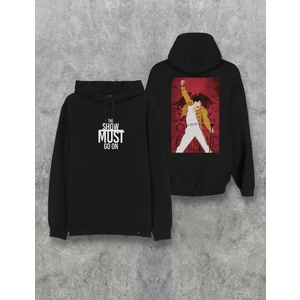 Freddie Mercury Show Must Go On Baskılı Kapşonlu Tasarım Hoodie