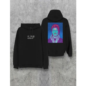 David Bowie We Can Be Heroes Baskılı Kapşonlu Tasarım Hoodie