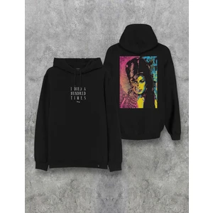 Amy Winehouse Hundred Times Baskılı Kapşonlu Tasarım Hoodie