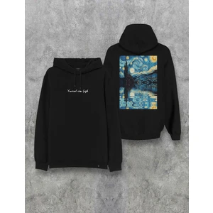 Van Gogh Starry Night Yıldızlı Gece Baskılı Kapşonlu Tasarım Hoodie