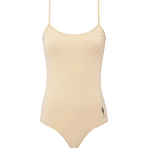 U.S. Polo Assn. Kadın Ten İp Askılı Çıtçıtlı Body 66287
