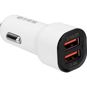 SL-EC30T Type-C Kablolu 3.4A 2 USB Beyaz Araç Şarj Cihazı