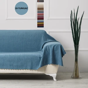 Velerde Home Battal Boy | Kollarınıda kapatan | Şönil Çift Taraflı Kaymaz Koltuk Örtüsü | Çekyat Örtüsü | Koltuk Şalı | Renk : Turkuaz