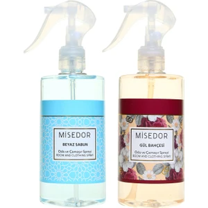 2 Li Set Beyaz Sabun ve Gül Bahçesi Oda Kokusu ve Çamaşır Spreyi 330 ml