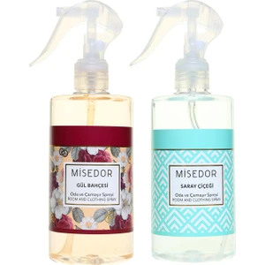2 Li Set Gül Bahçesi ve Saray Çiçeği Oda Kokusu ve Çamaşır Spreyi 330 ml