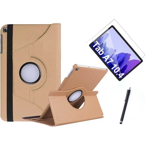 Nezih Case Samsung Galaxy Tab A7 T500 Uyumlu 360 Rotating Stand Deri Kılıf Seti