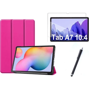 Nezih Case Samsung Galaxy Tab A7 T500 Uyumlu Smart Cover Tablet Kılıfı + Ekran Koruyucu + Kalem
