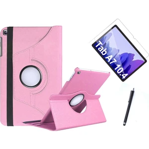Nezih Case Samsung Galaxy Tab A7 T500 Uyumlu 360 Rotating Stand Deri Kılıf Seti