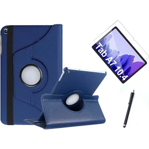 Nezih Case Samsung Galaxy Tab A7 T500 Uyumlu 360 Rotating Stand Deri Kılıf Seti
