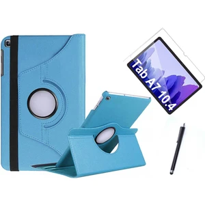 Nezih Case Samsung Galaxy Tab A7 T500 Uyumlu 360 Rotating Stand Deri Kılıf Seti