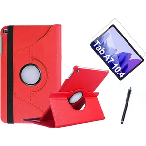 Nezih Case Samsung Galaxy Tab A7 T500 Uyumlu 360 Rotating Stand Deri Kılıf Seti