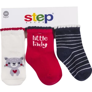 3lü Little Lady Soket Çorap 10168 Karışık Renkli