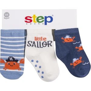 3lü Altıbaskılı Little Crab Soket Çorap 10147 Karışık Renkli
