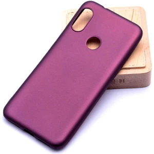 noktaks - Xiaomi Mi A2 Lite - Kılıf Mat Soft Premier Silikon Kapak - Mürdüm - T5792