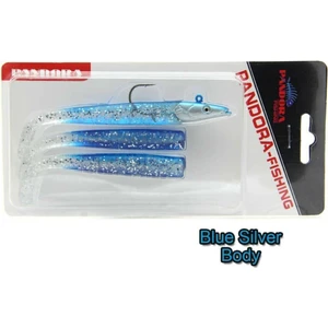 Sandeel 10 cm Silikon Yem Blue Silver Body - 14 gr