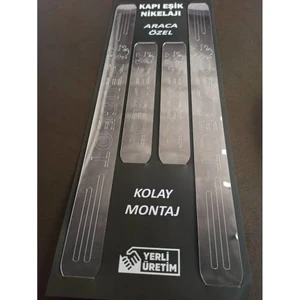 Aksefuar Lazer Peugeot 2008 Uyumlu Kapı Eşiği 4'lü Set Ön Arka