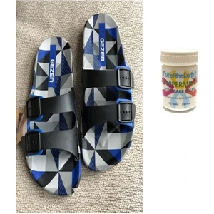 Gzr Erkek Plaj Ev Banyo Havuz Günlük Terlik 50ML Nane Ferahlığı Topuk Çatlağı ve Nasır Giderici Krem