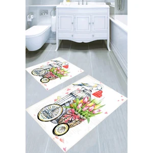 İnka Halı Kaymaz Taban Yıkanabilir 2'li Banyo Paspası (50X60 cm - 60X100 Cm) BRC5130