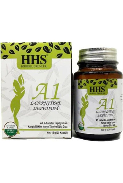 HHS A1 L-Carnitine Lepidium - Bitkisel 30 Kapsül