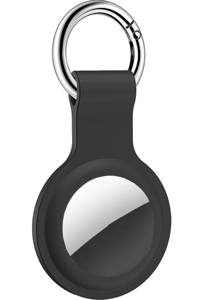 Fibaks Apple Airtag Uyumlu Kılıf Anahtarlık Tam Koruma Klasik Yumuşak Silikon