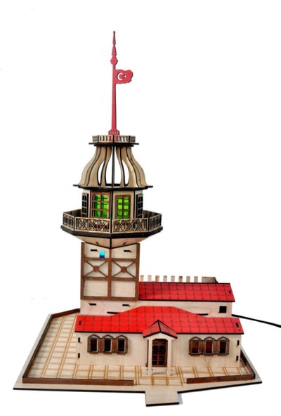 Hepsi Var Mı 3D Yapboz Lazer Kesim Ahşap Kız Kulesi