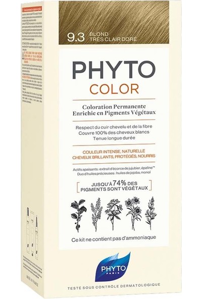 Phyto Phytocolor 9.3 Bitkisel Saç Boyası Açık Sarı Dore