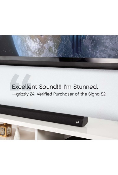 Polk Audio Signa S2 Ultra-Slim Tv Soundbar ve Subwoofer (Yurt Dışından)