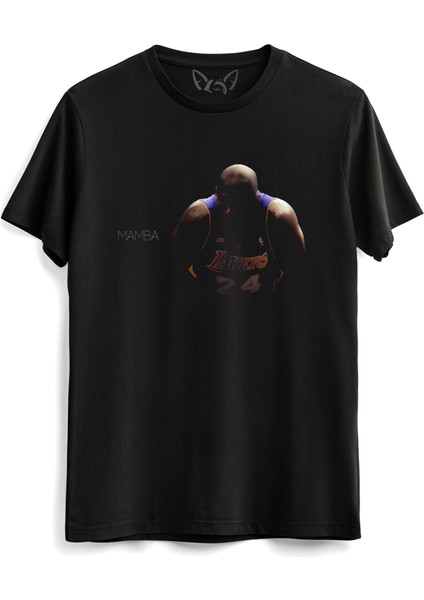 Kobe Bryant Resimli Dijital Baskı Siyah Tshirt