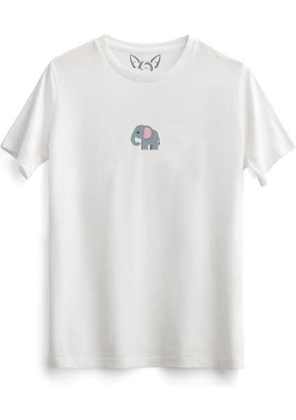 Animal Fil Dijital Baskılı Beyaz Tshirt