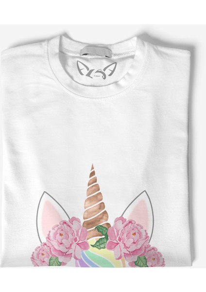 Unicorn Baskılı Beyaz Tshirt fiyatları