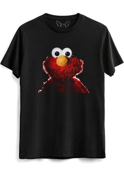 Susam Sokağı Resimli Siyah Tshirt