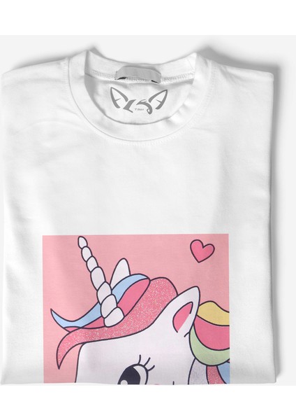 Unicorn Beyaz Tshirt