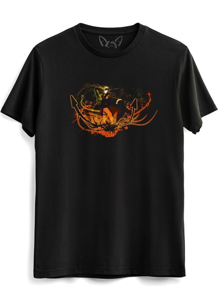 Naruto Resimli Baskılı Siyah Tshirt