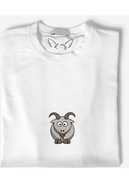 Animal Keçi Dijital Baskılı Beyaz Tshirt fiyatları