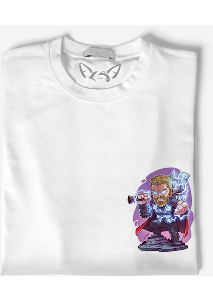 Thor Mjolnir Hammer Dijital Baskılı Beyaz Tshirt fiyatları