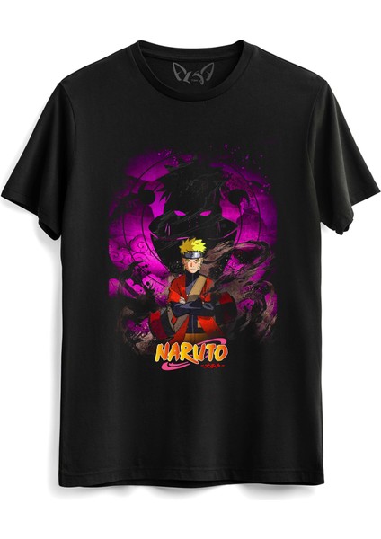 Naruto Baskılı Siyah Tshirt