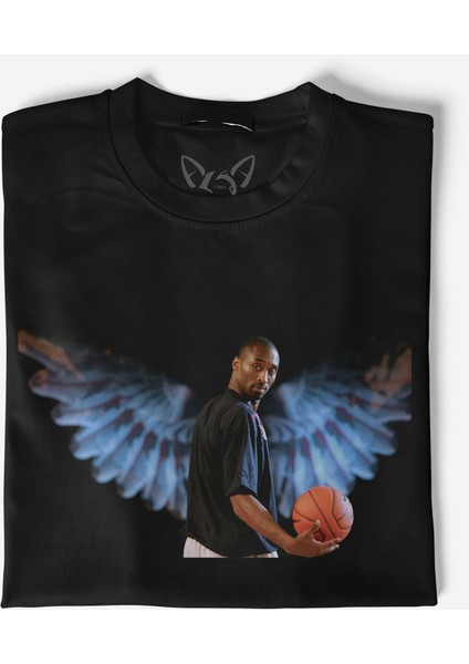Kobe Bryant Resimli Baskılı Siyah Tshirt