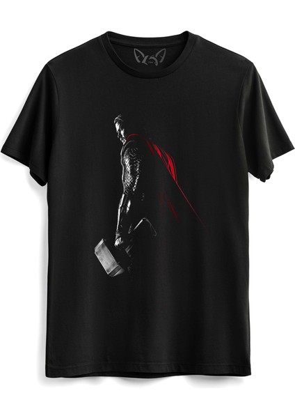 Thor Mjolnir Tasarımlı Hammer Siyah Tshirt