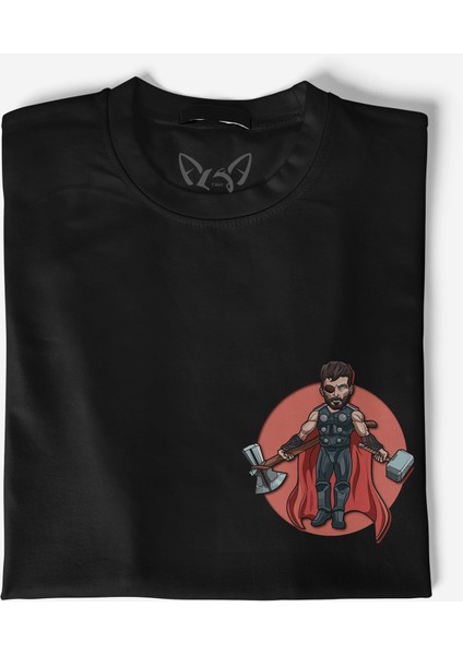 Thor Mjolnir Baskılı Hammer Siyah Tshirt fiyatları