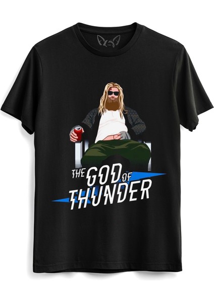 Thor Mjolnir Dijital Resimli Baskılı Hammer Siyah Tshirt