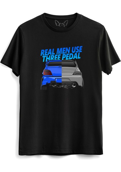 Gtr Man Resimli Baskılı Siyah Tshirt