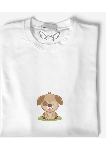 Animal Köpek Baskılı Çocuk Beyaz Tshirt fiyatları