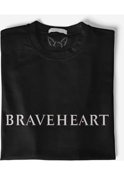 Braveheart Resimli Baskılı Çocuk Siyah Tshirt