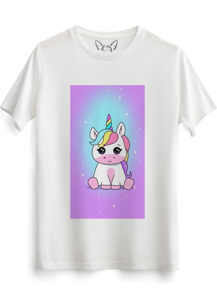Unicorn Tasarımlı Beyaz Çocuk Tshirt