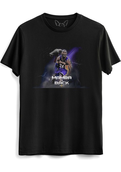 Kobe Bryant Tasarımlı Dijital Baskılı Çocuk Siyah Tshirt
