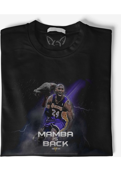 Kobe Bryant Tasarımlı Dijital Baskılı Çocuk Siyah Tshirt